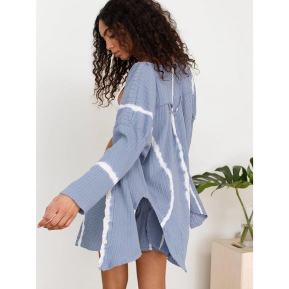 Women's FREE PEOPLE Intimately Little Dream Tie Dye Sleep Shirt | Size L - Picture 1 of 7